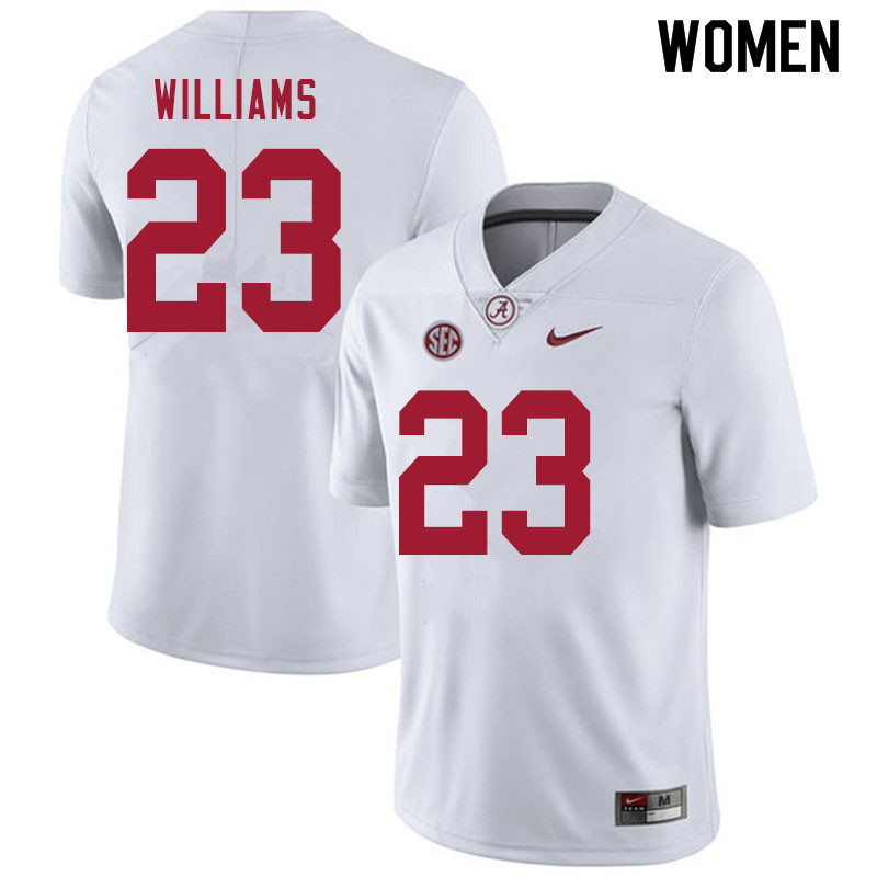 Women #23 Roydell Williams Alabama White Tide College Football Jerseys Sale-White